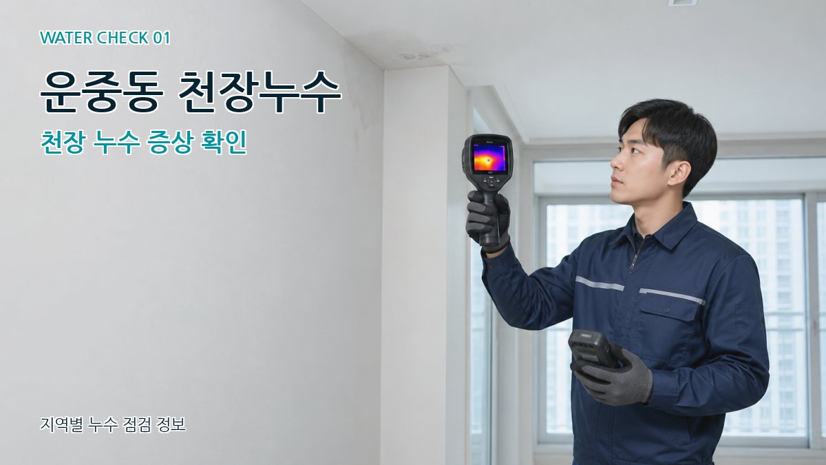 운중동 아파트누수 누수탐지 이미지