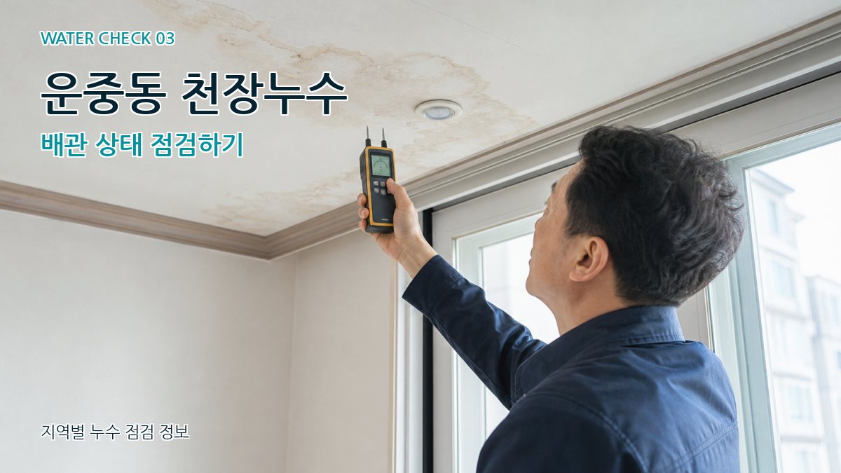 운중동 천장누수 누수탐지 이미지