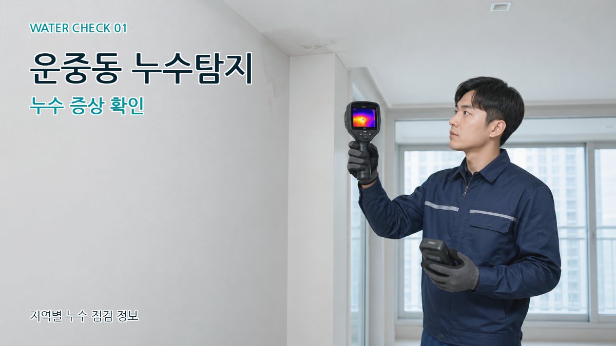 운중동 아파트누수 누수탐지 이미지