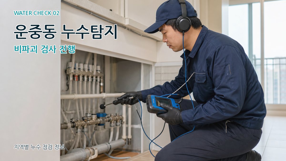 운중동 화장실누수 누수탐지 이미지