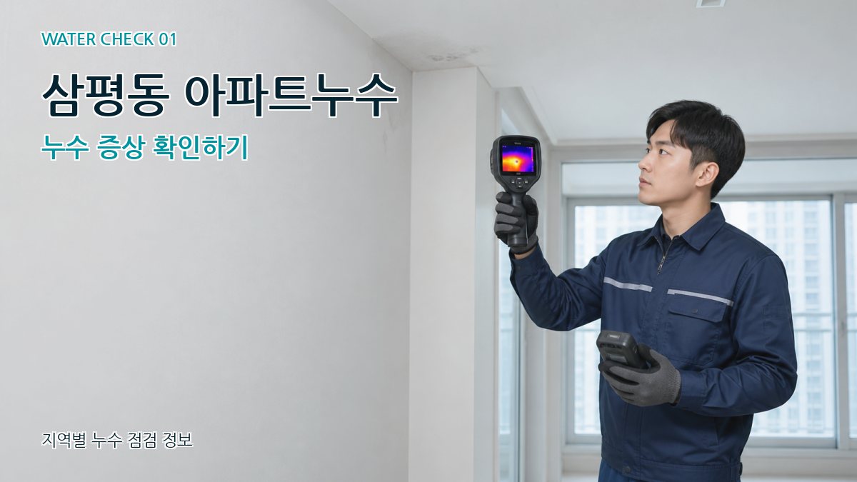 삼평동 아파트누수 누수탐지 이미지
