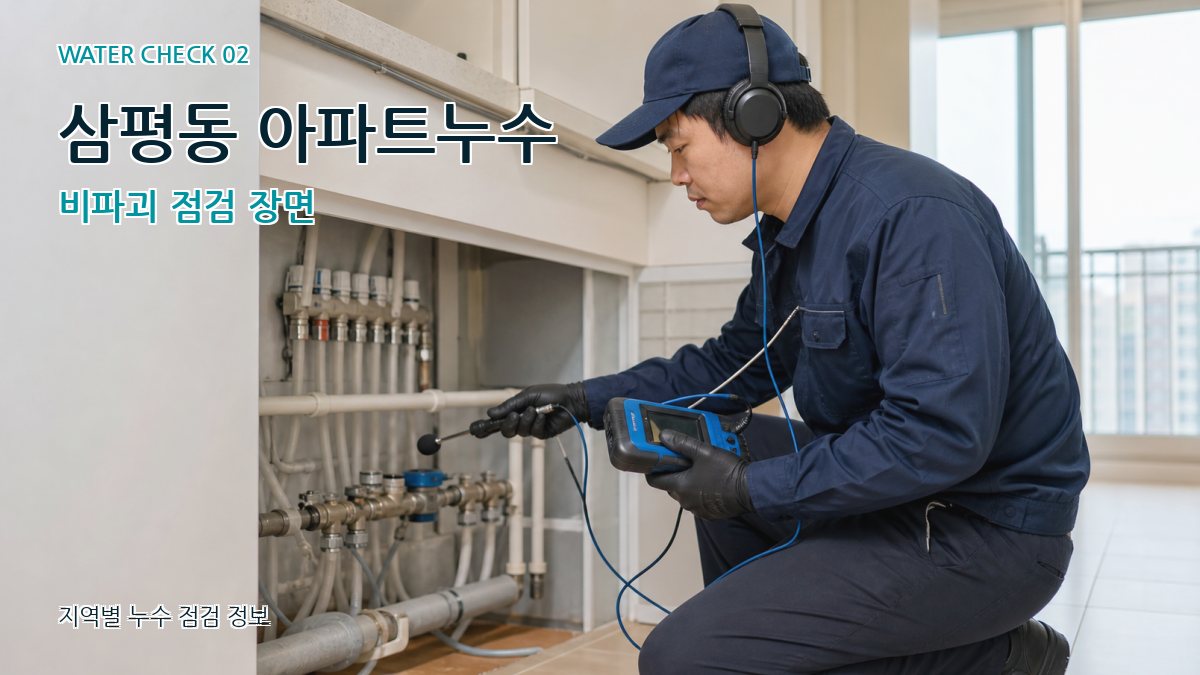 삼평동 화장실누수 누수탐지 이미지