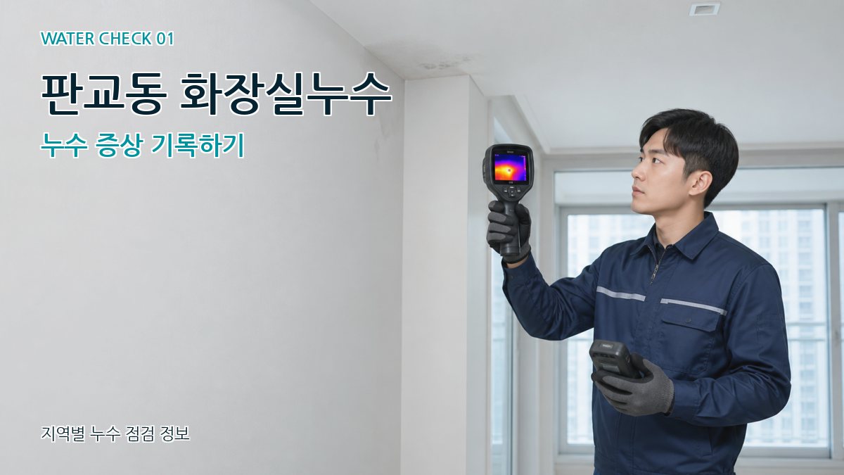 판교동 화장실누수 누수 증상 기록하기