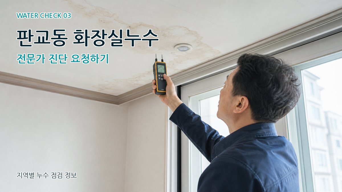 판교동 화장실누수 전문가 진단 요청하기