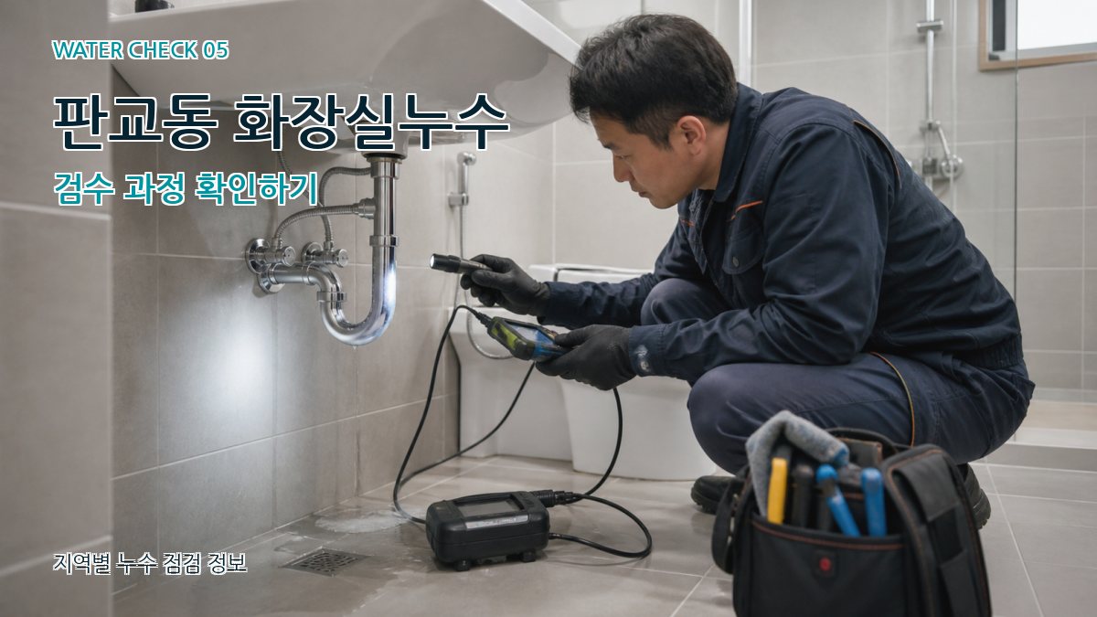판교동 화장실누수 검수 과정 확인하기