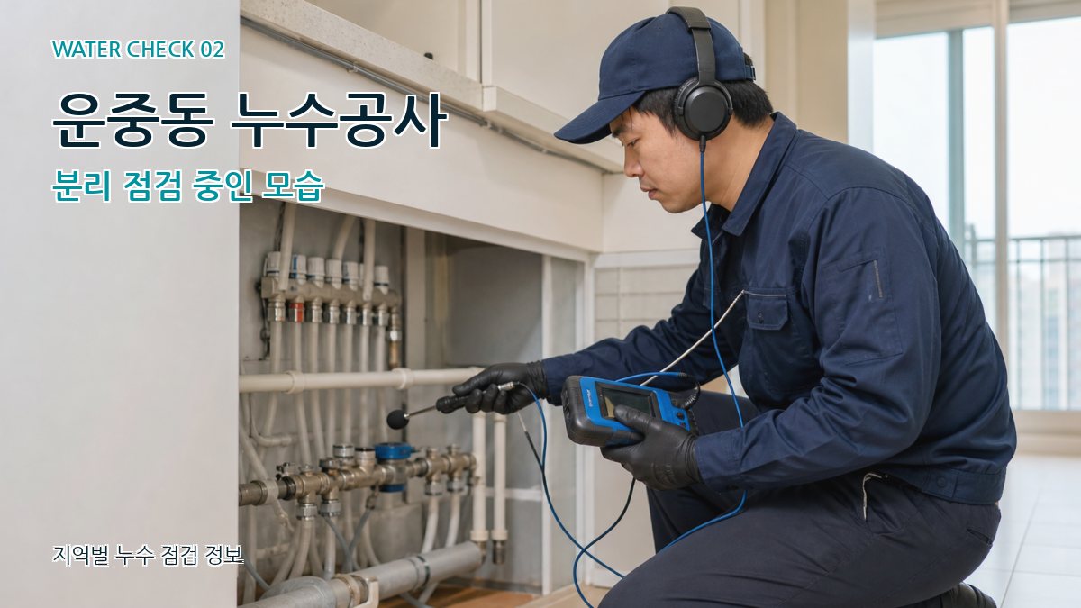 운중동 화장실누수 누수탐지 이미지