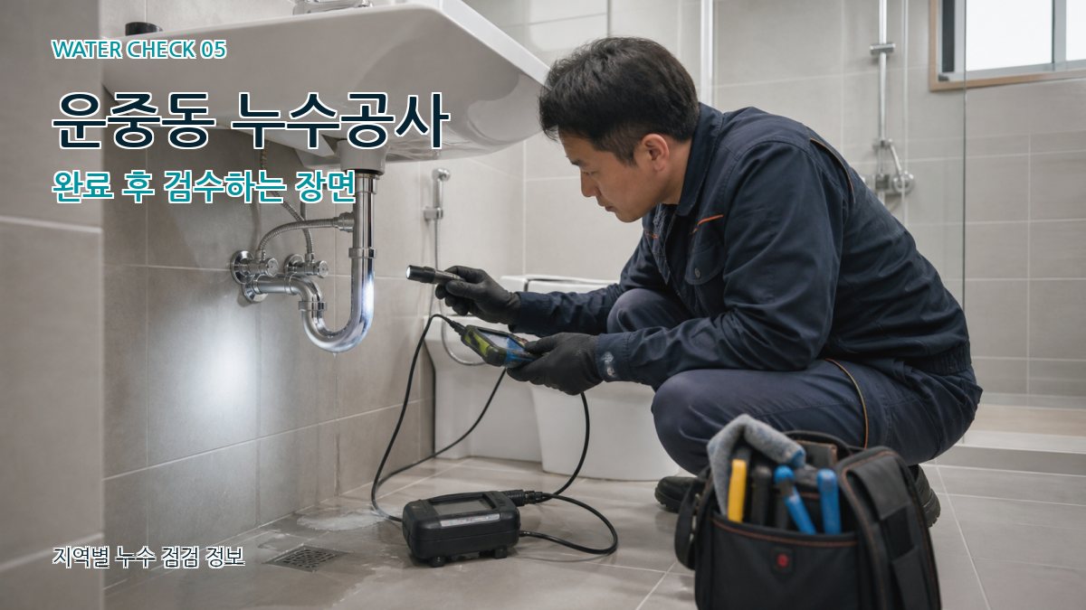 운중동 누수공사 누수탐지 이미지