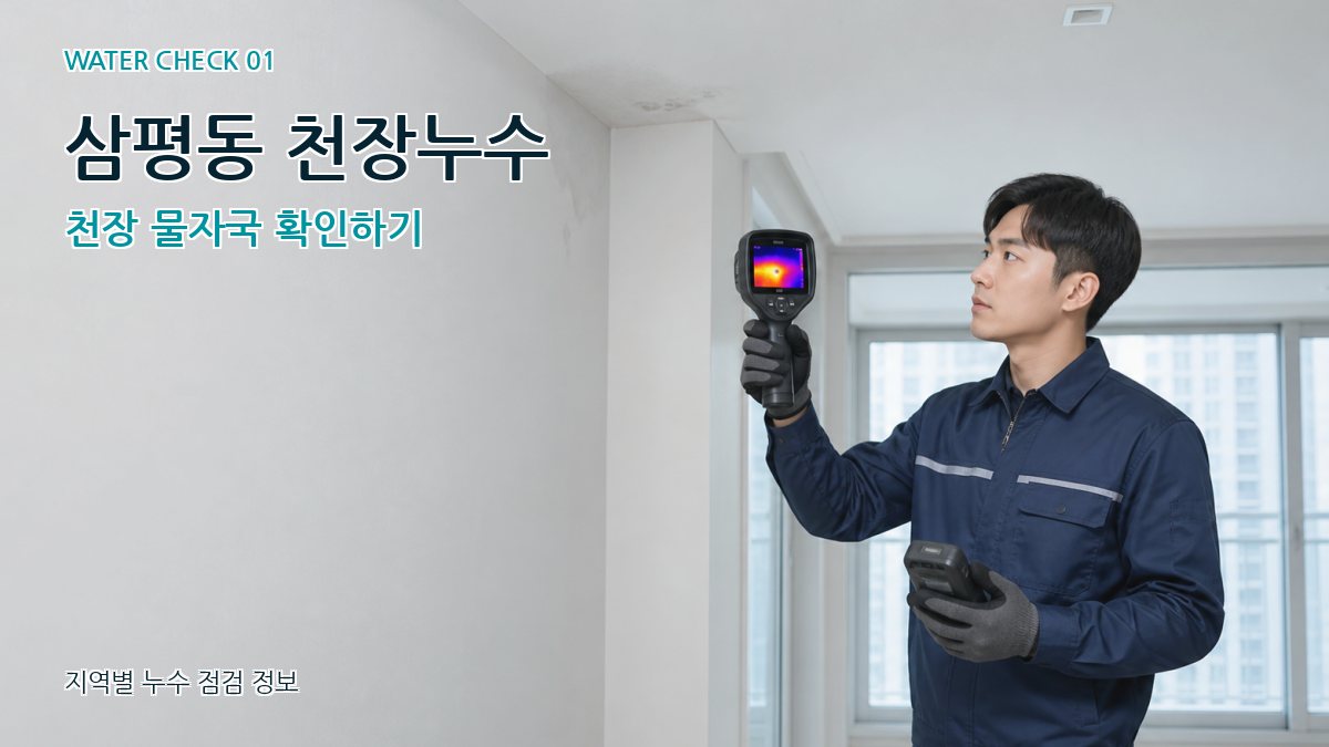 삼평동 천장누수 천장 물자국 확인하기