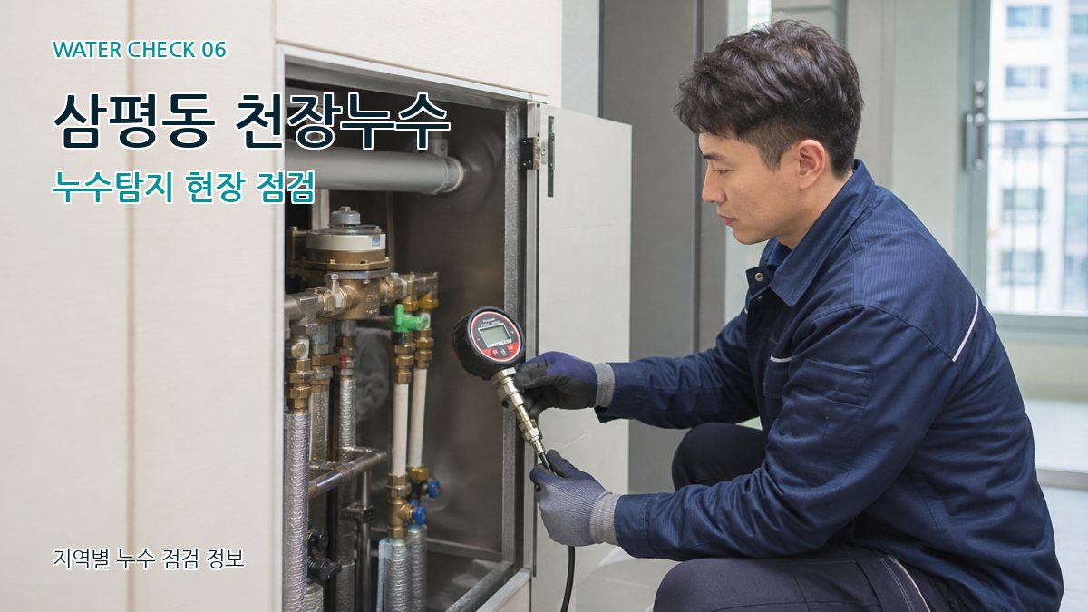 삼평동 천장누수 누수탐지 현장 점검