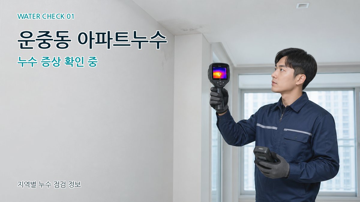 운중동 아파트누수 누수탐지 이미지