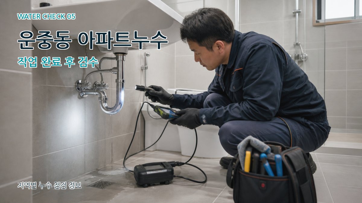 운중동 누수공사 누수탐지 이미지
