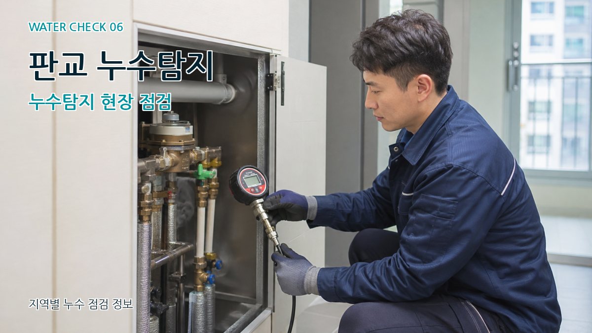 판교 누수탐지 누수탐지 현장 점검
