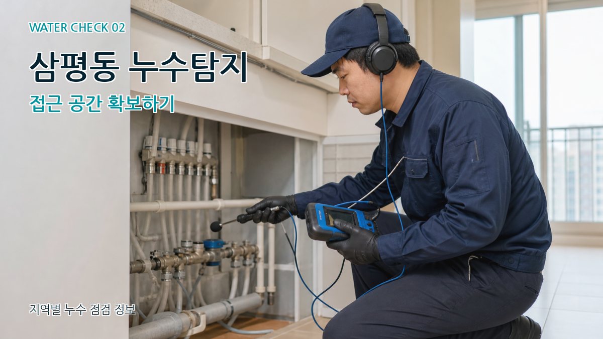 삼평동 누수탐지 접근 공간 확보하기