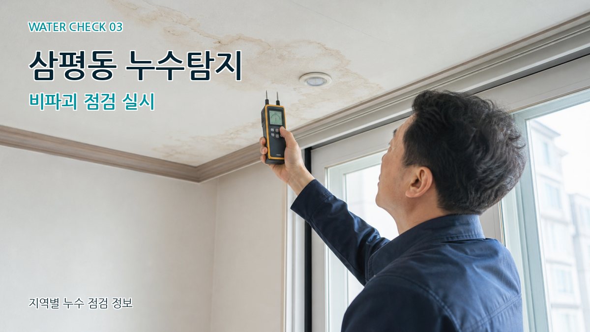 삼평동 누수탐지 비파괴 점검 실시