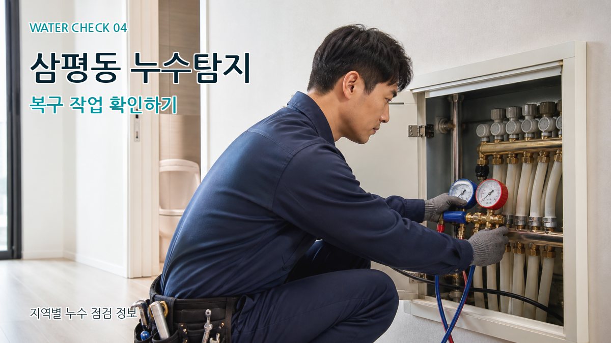 삼평동 누수탐지 복구 작업 확인하기