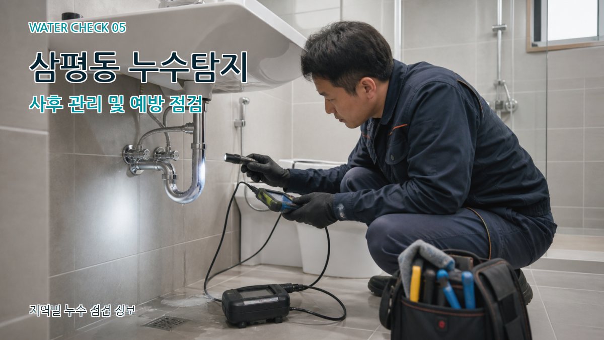 삼평동 누수탐지 사후 관리 및 예방 점검