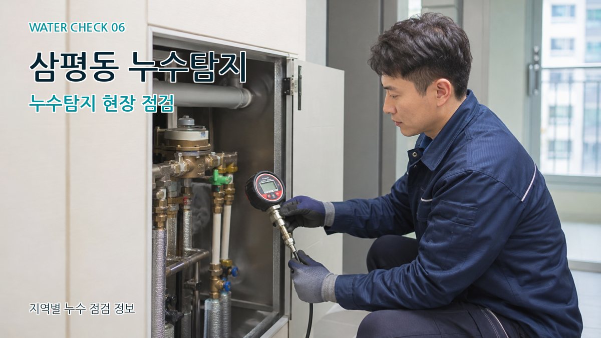 삼평동 누수탐지 누수탐지 현장 점검