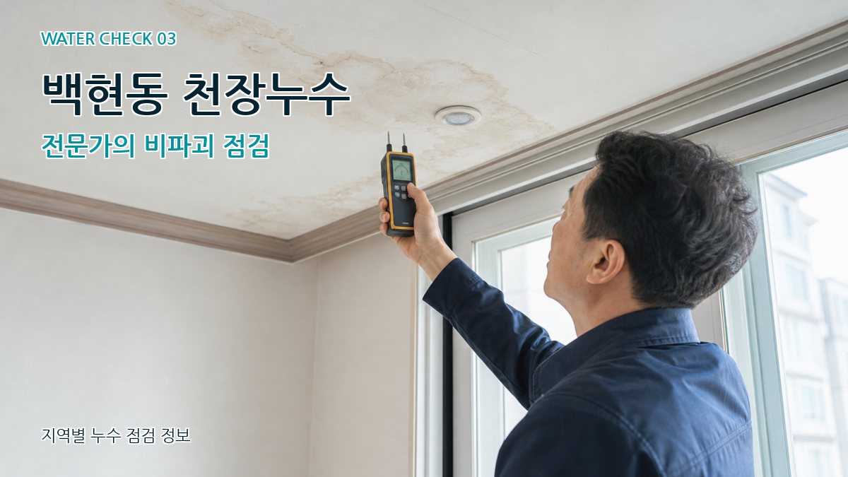 백현동 천장누수 전문가의 비파괴 점검