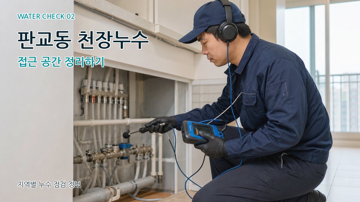 판교동 화장실누수 누수탐지 이미지
