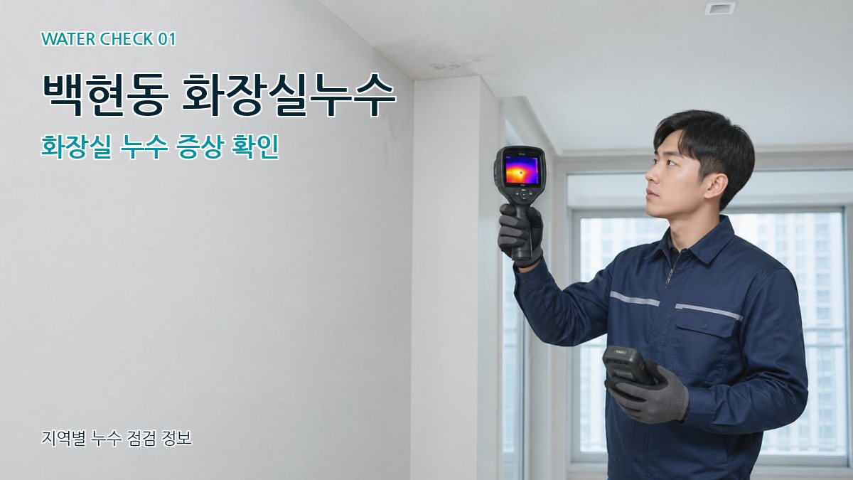 백현동 아파트누수 누수탐지 이미지