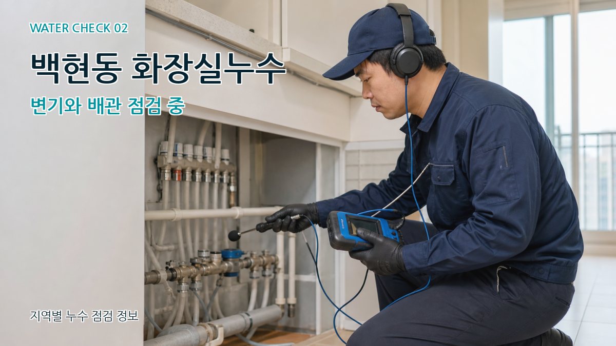 백현동 화장실누수 누수탐지 이미지