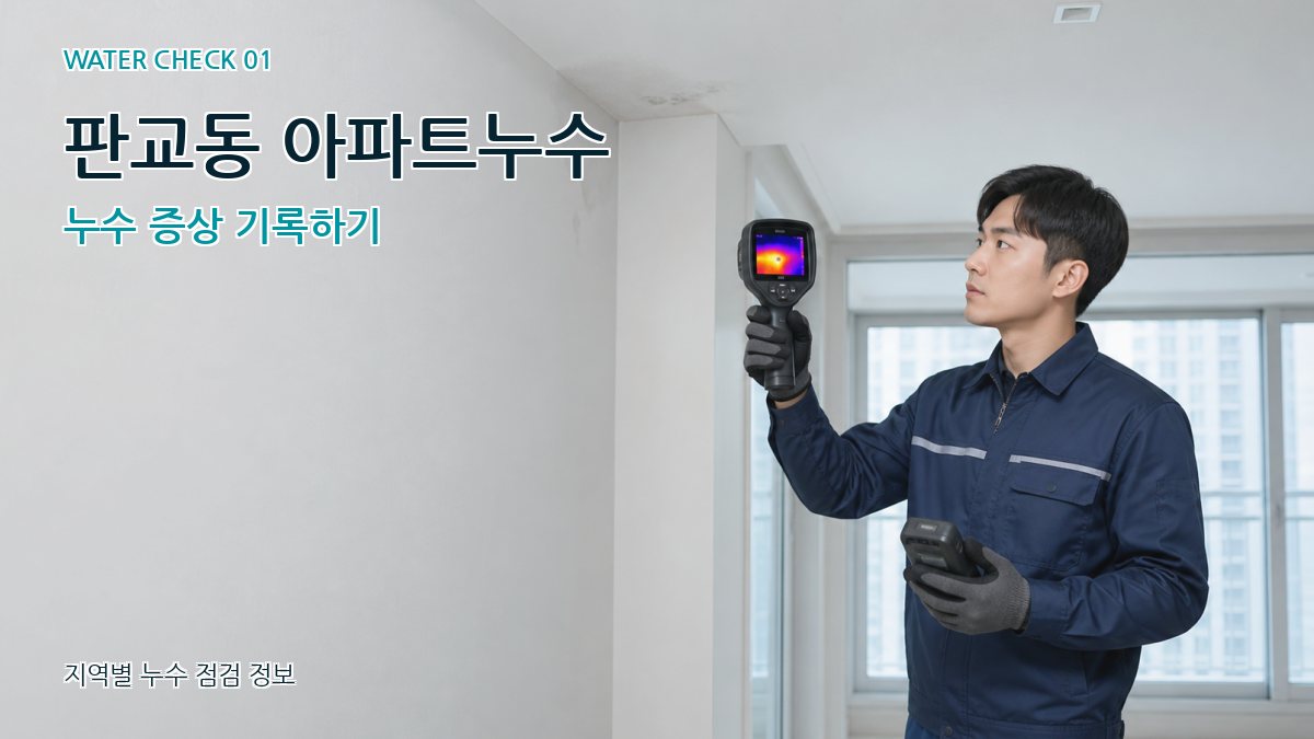 판교동 아파트누수 누수 증상 기록하기