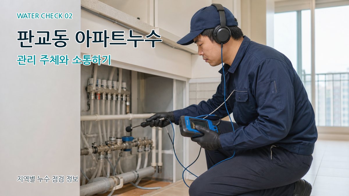 판교동 아파트누수 관리 주체와 소통하기