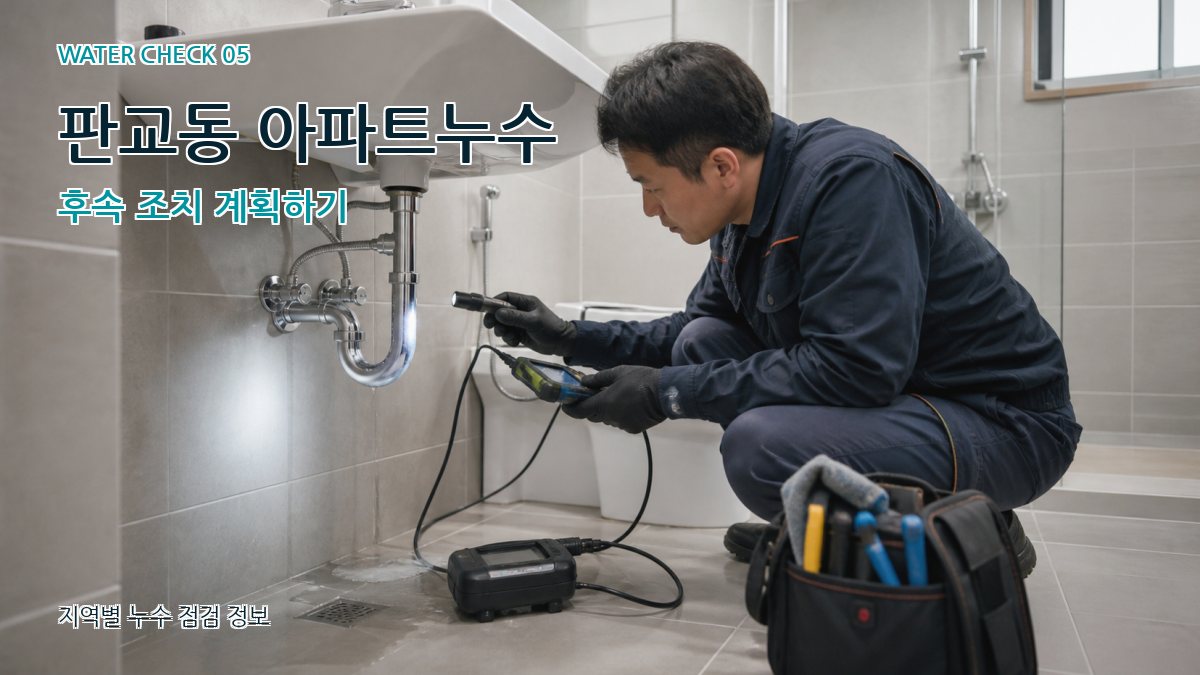 판교동 아파트누수 후속 조치 계획하기