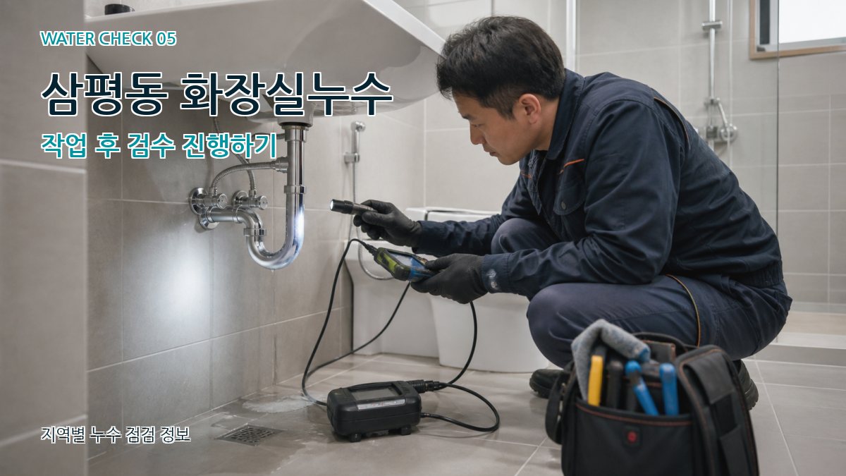 삼평동 누수공사 누수탐지 이미지