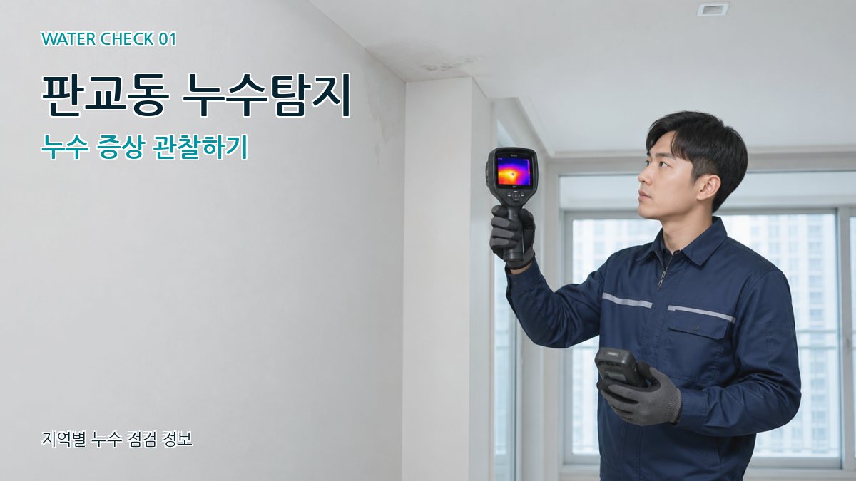 판교동 아파트누수 누수탐지 이미지