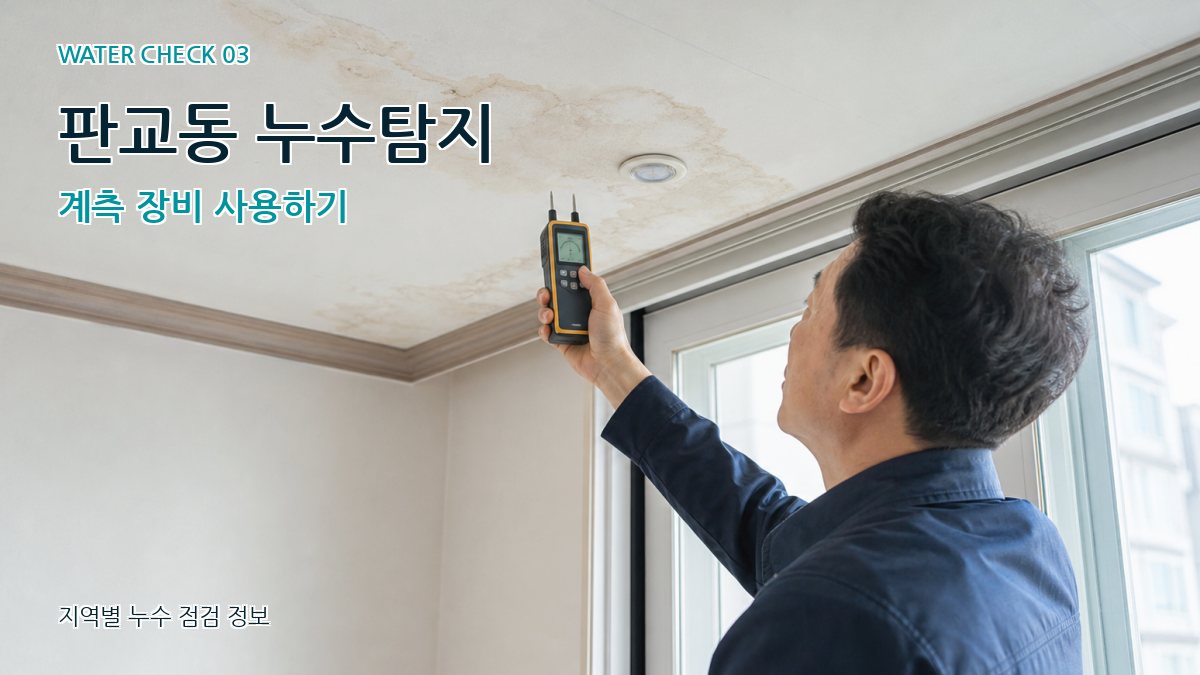 판교동 천장누수 누수탐지 이미지