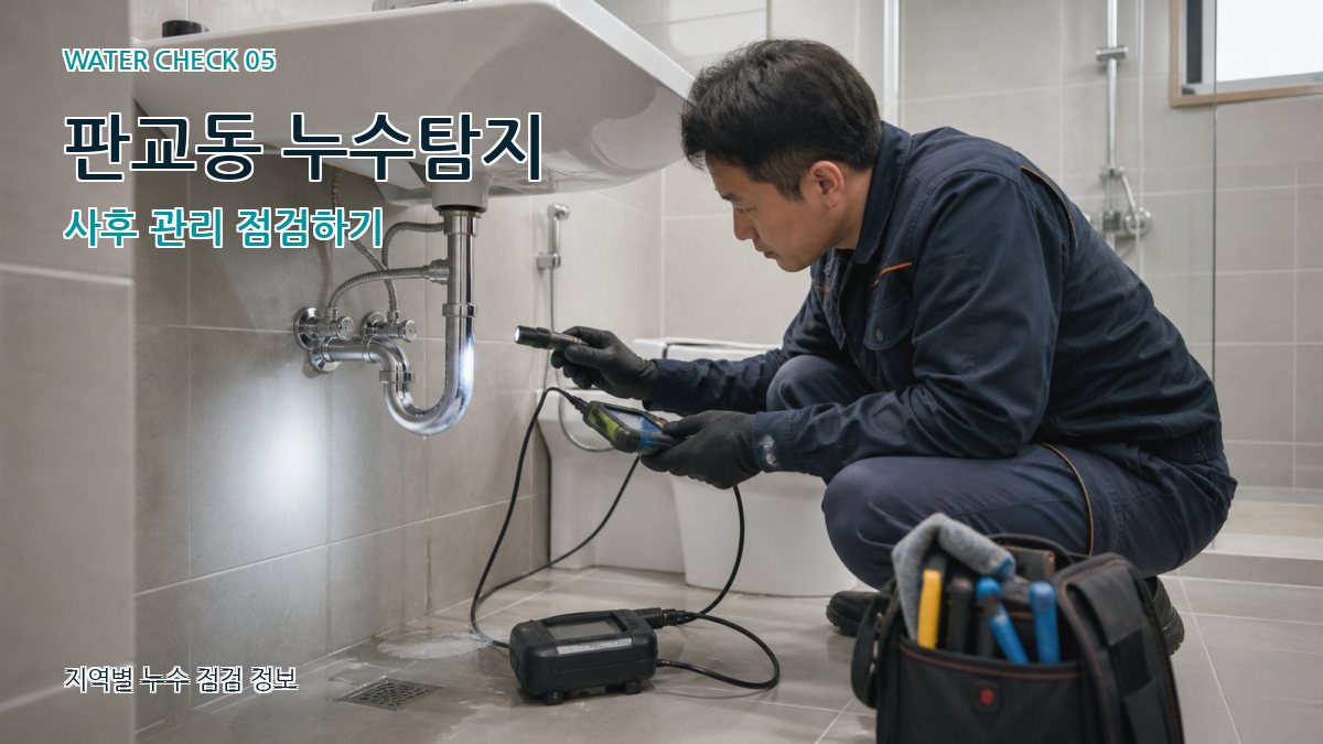 판교동 누수공사 누수탐지 이미지