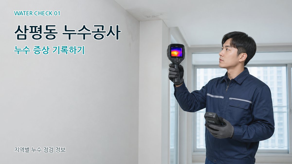 삼평동 아파트누수 누수탐지 이미지