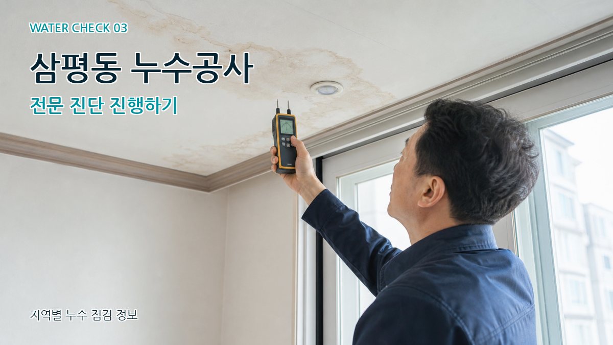 삼평동 천장누수 누수탐지 이미지