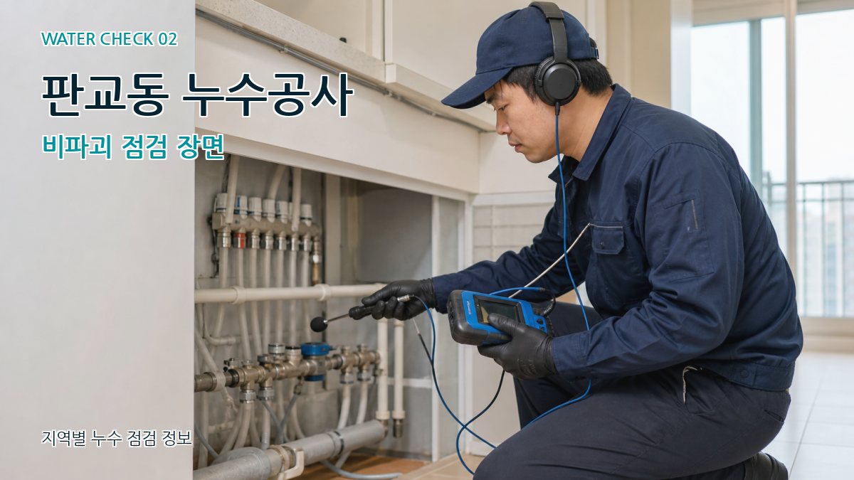 판교동 화장실누수 누수탐지 이미지