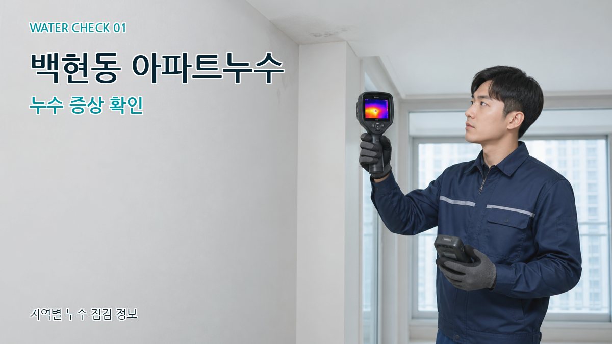 백현동 아파트누수 누수탐지 이미지