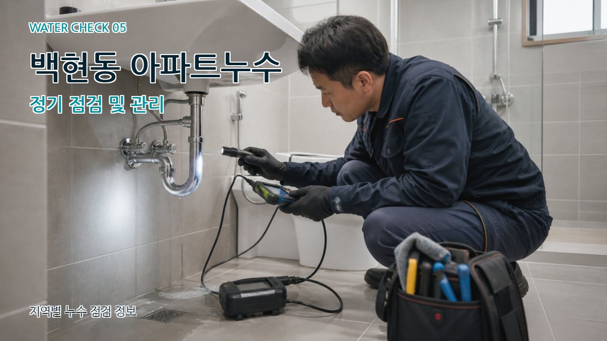 백현동 누수공사 누수탐지 이미지