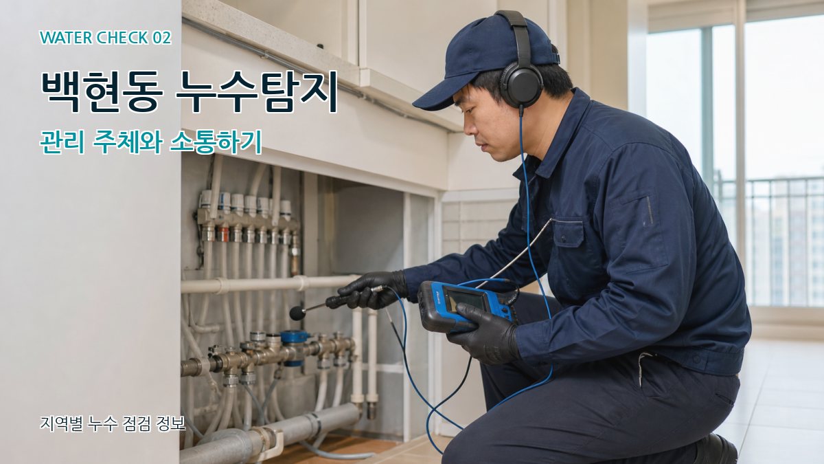 백현동 화장실누수 누수탐지 이미지